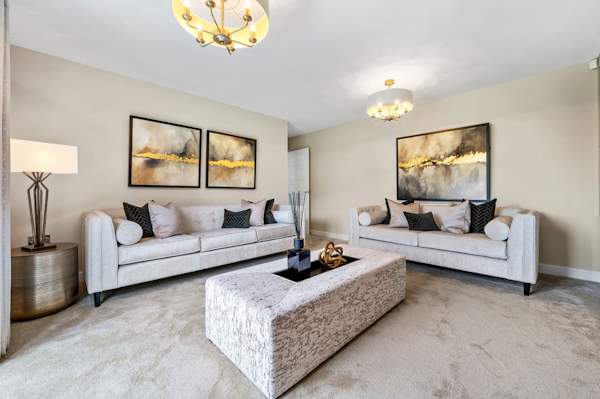 Stylish lounge with modern interior design